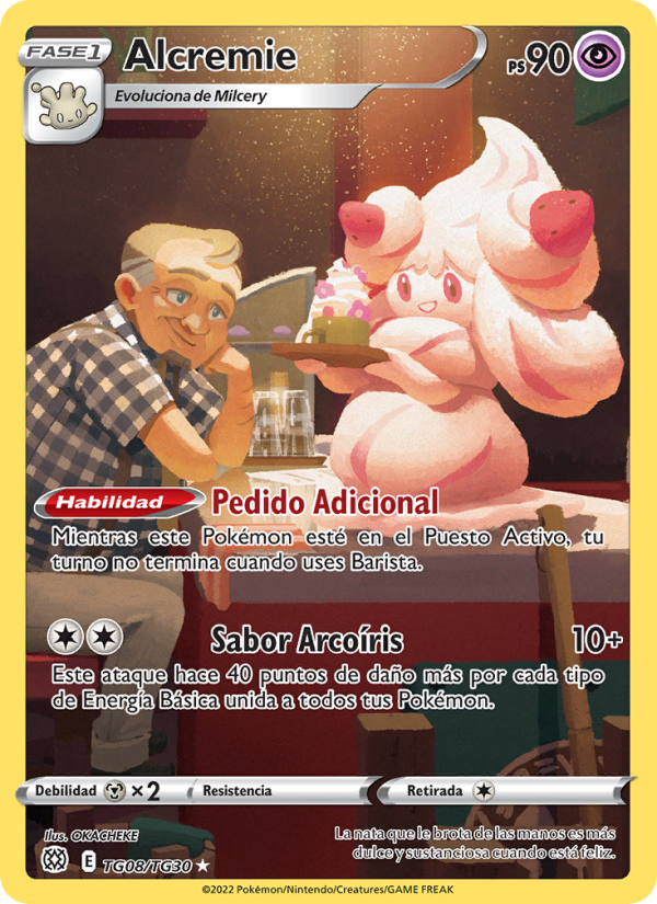 Alcremie TG08 — Brilliant Stars (Spanish Pokémon TCG card)