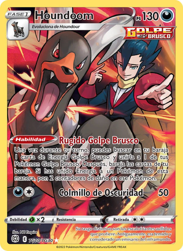 Houndoom TG10 — Brilliant Stars (Spanish Pokémon TCG card)