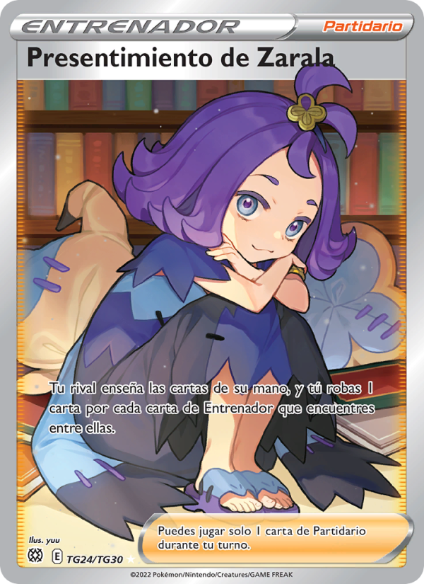 Presentimiento de Zarala TG24 — Brilliant Stars (Spanish Pokémon TCG card)