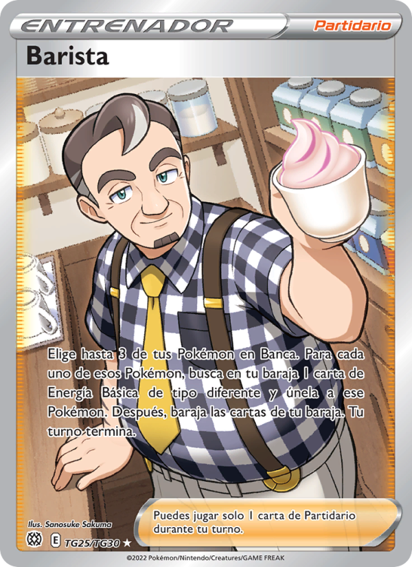 Barista TG25 — Brilliant Stars (Spanish Pokémon TCG card)