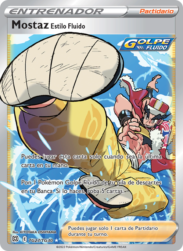 Mostaz Estilo Fluido TG27 — Brilliant Stars (Spanish Pokémon TCG card)