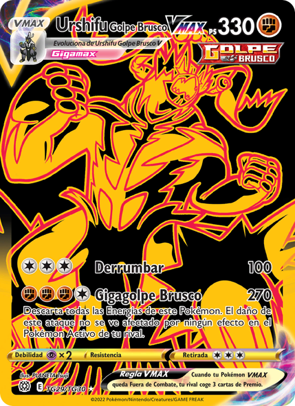 Urshifu Golpe Brusco VMAX TG29 — Brilliant Stars (Spanish Pokémon TCG card)