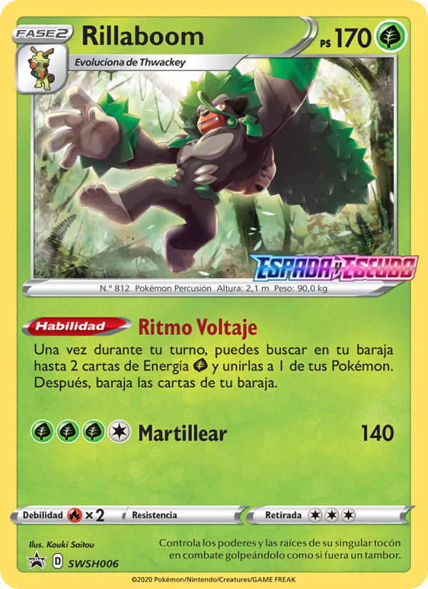 Rillaboom SWSH006 — Sword & Shield Promos (Spanish Pokémon TCG card)