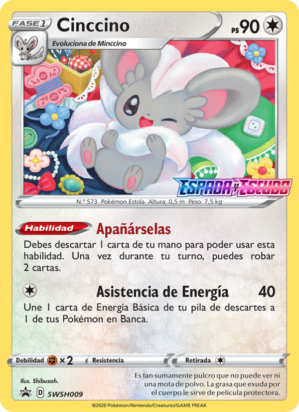 Cinccino SWSH009 — Sword & Shield Promos (Spanish Pokémon TCG card)