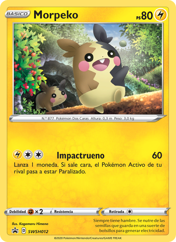 Morpeko SWSH012 — Sword & Shield Promos (Spanish Pokémon TCG card)