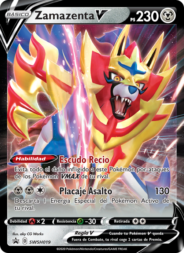 Zamazenta V SWSH019 — Sword & Shield Promos (Spanish Pokémon TCG card)