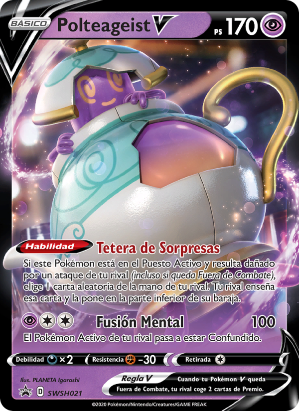 Polteageist V SWSH021 — Sword & Shield Promos (Spanish Pokémon TCG card)