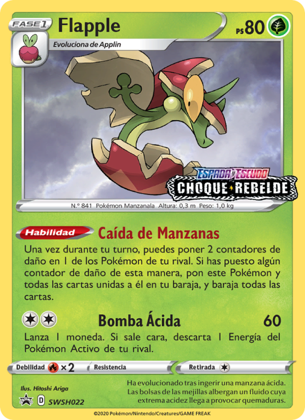 Flapple SWSH022 — Sword & Shield Promos (Spanish Pokémon TCG card)