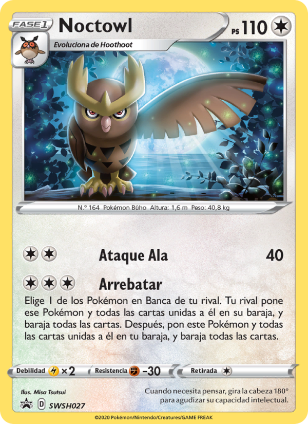 Noctowl SWSH027 — Sword & Shield Promos (Spanish Pokémon TCG card)