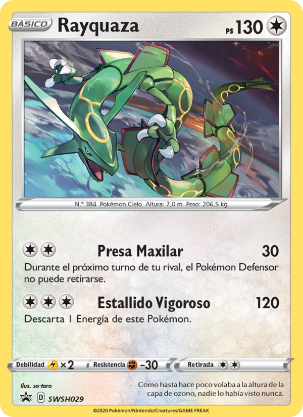 Rayquaza SWSH029 — Sword & Shield Promos (Spanish Pokémon TCG card)