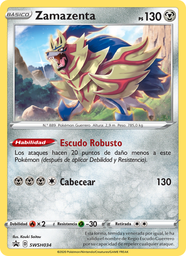 Zamazenta SWSH034 — Sword & Shield Promos (Spanish Pokémon TCG card)