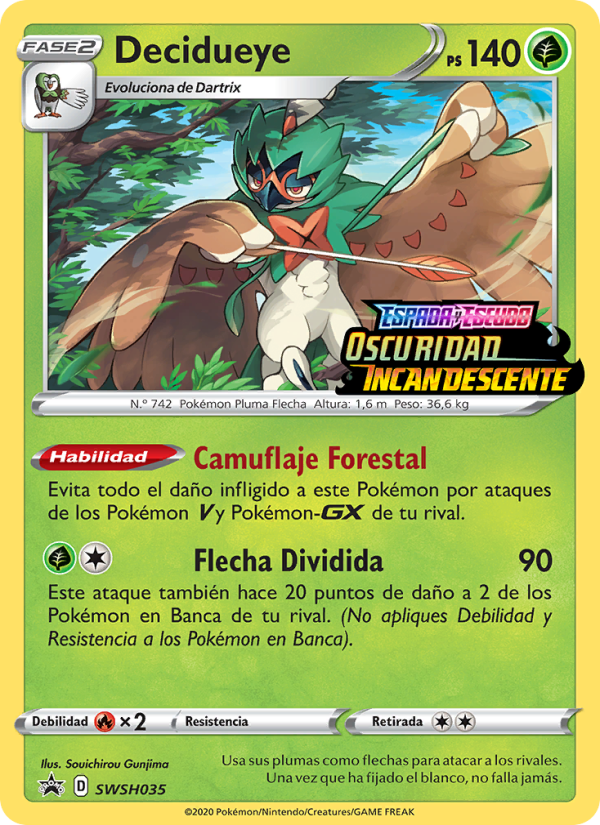 Decidueye SWSH035 — Sword & Shield Promos (Spanish Pokémon TCG card)
