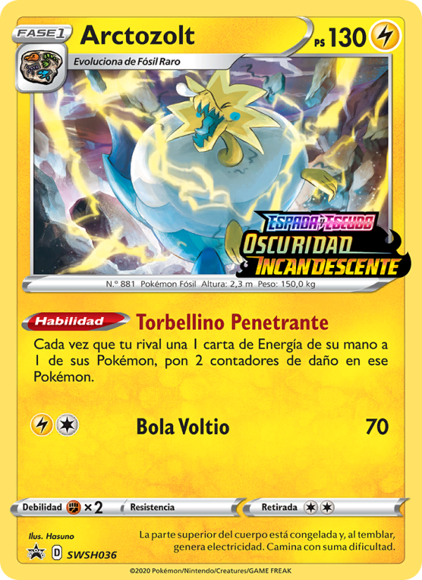 Arctozolt SWSH036 — Sword & Shield Promos (Spanish Pokémon TCG card)