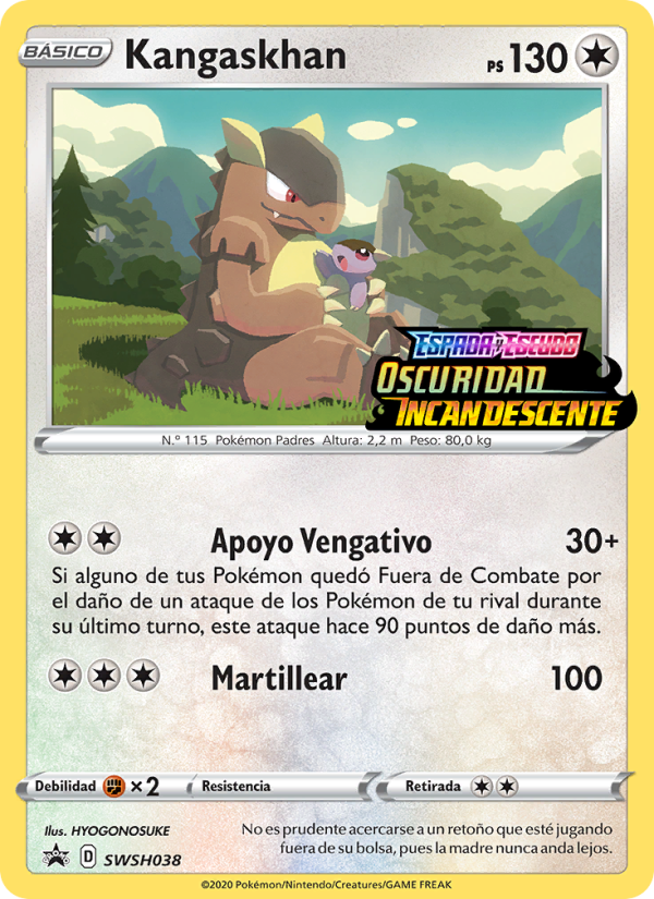 Kangaskhan SWSH038 — Sword & Shield Promos (Spanish Pokémon TCG card)