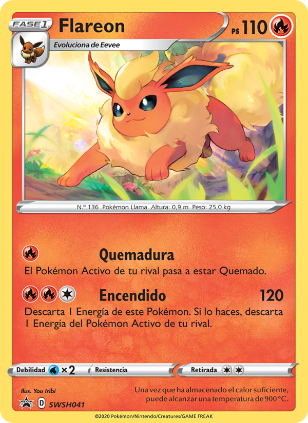 Flareon SWSH041 — Sword & Shield Promos (Spanish Pokémon TCG card)