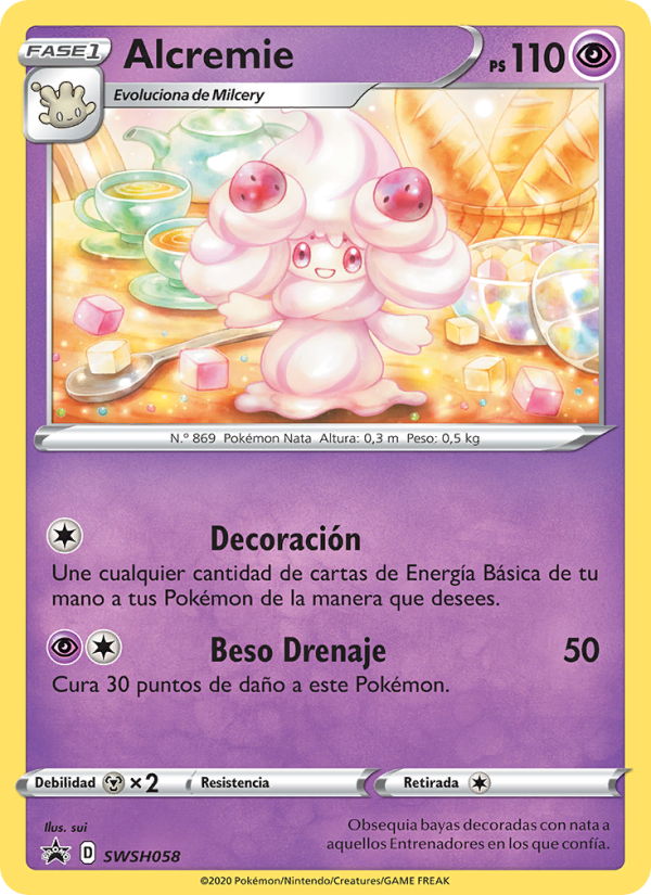 Alcremie SWSH058 — Sword & Shield Promos (Spanish Pokémon TCG card)