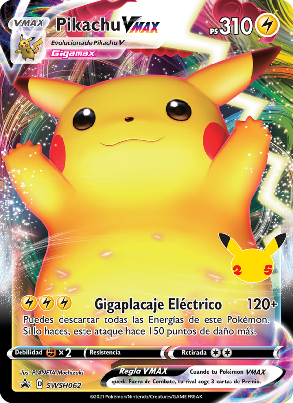 Pikachu VMAX SWSH062 — Sword & Shield Promos (Spanish Pokémon TCG card)