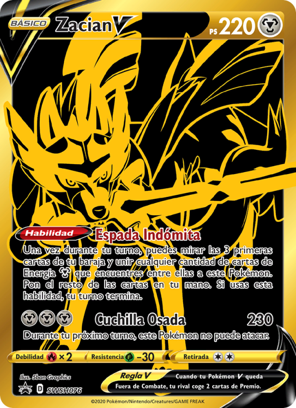 Zacian V SWSH076 — Sword & Shield Promos (Spanish Pokémon TCG card)