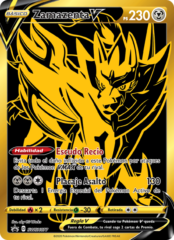 Zamazenta V SWSH077 — Sword & Shield Promos (Spanish Pokémon TCG card)