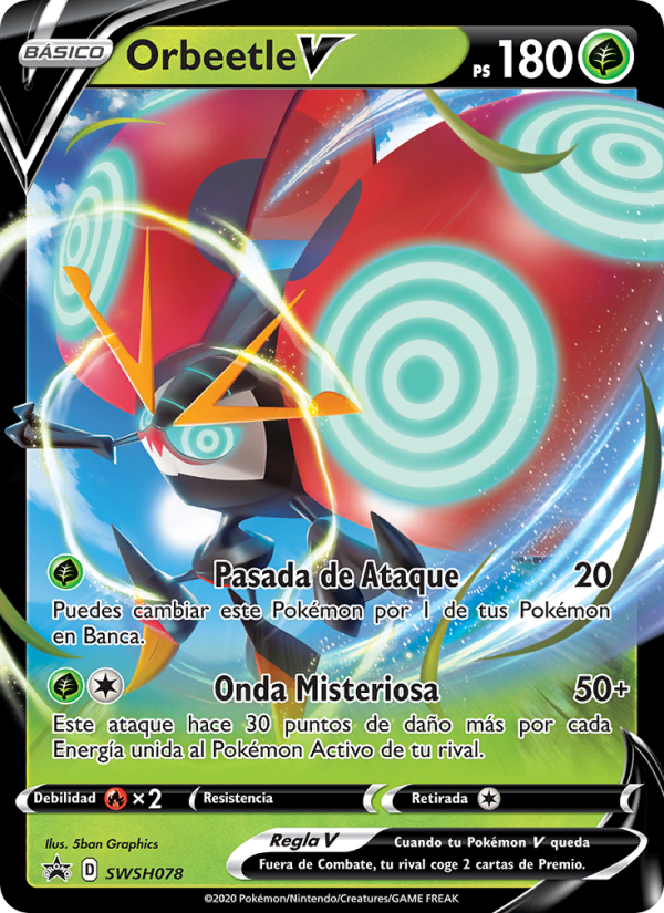 Orbeetle V SWSH078 — Sword & Shield Promos (Spanish Pokémon TCG card)
