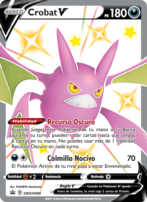 Crobat V SWSH098 — Sword & Shield Promos (Spanish Pokémon TCG card)
