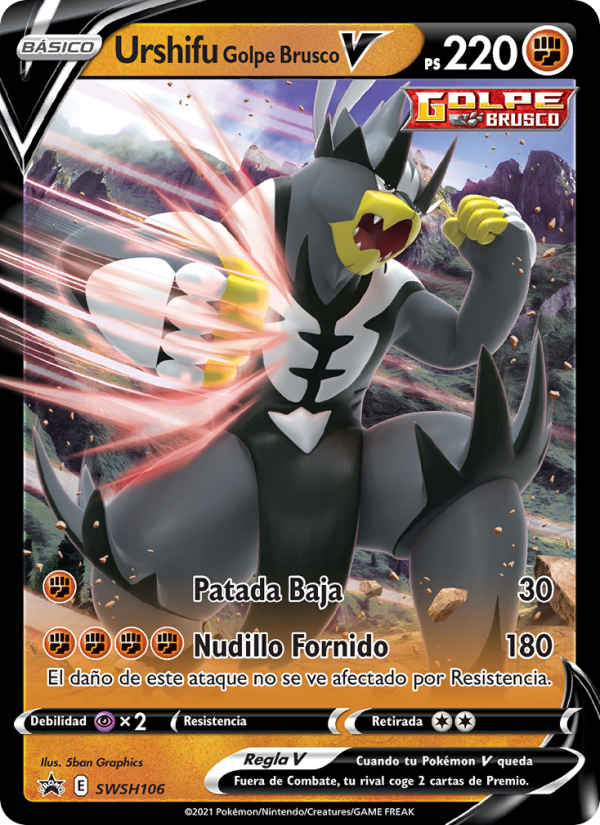 Urshifu Golpe Brusco V SWSH106 — Sword & Shield Promos (Spanish Pokémon TCG card)