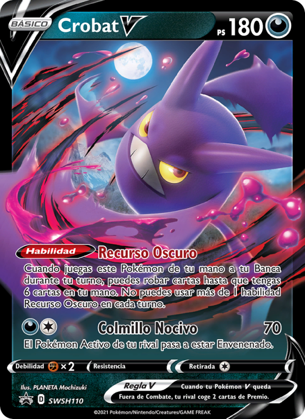 Crobat V SWSH110 — Sword & Shield Promos (Spanish Pokémon TCG card)