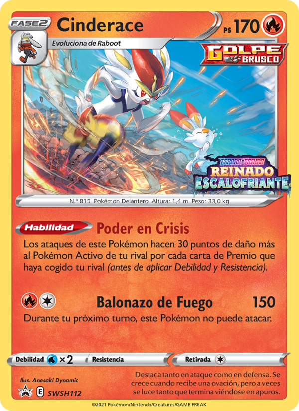 Cinderace SWSH112 — Sword & Shield Promos (Spanish Pokémon TCG card)