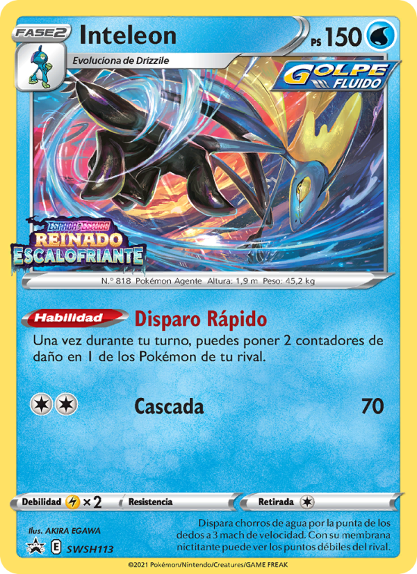 Inteleon SWSH113 — Sword & Shield Promos (Spanish Pokémon TCG card)