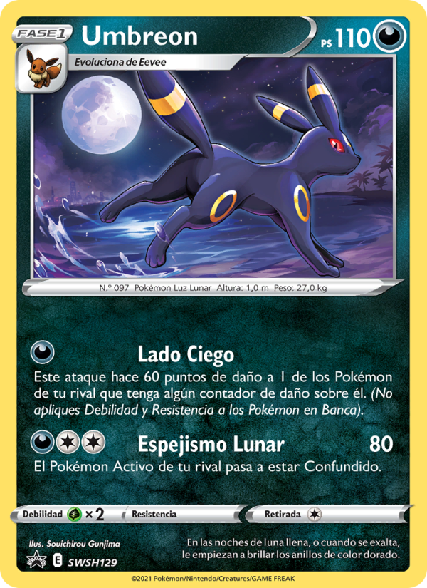 Umbreon SWSH129 — Sword & Shield Promos (Spanish Pokémon TCG card)