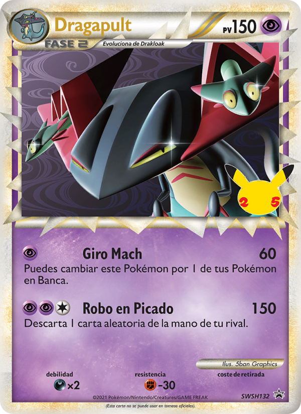Dragapult SWSH132 — Sword & Shield Promos (Spanish Pokémon TCG card)