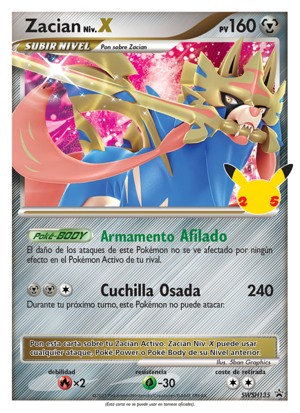 Zacian SWSH135 — Sword & Shield Promos (Spanish Pokémon TCG card)