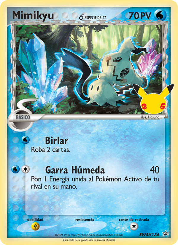 Mimikyu SWSH136 — Sword & Shield Promos (Spanish Pokémon TCG card)