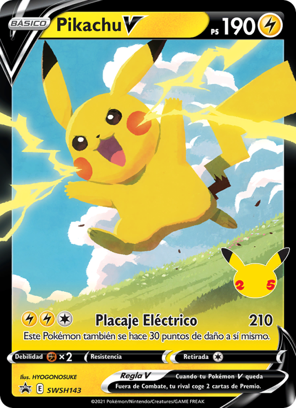 Pikachu V SWSH143 — Sword & Shield Promos (Spanish Pokémon TCG card)