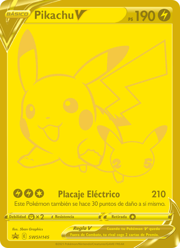 Pikachu V SWSH145 — Sword & Shield Promos (Spanish Pokémon TCG card)