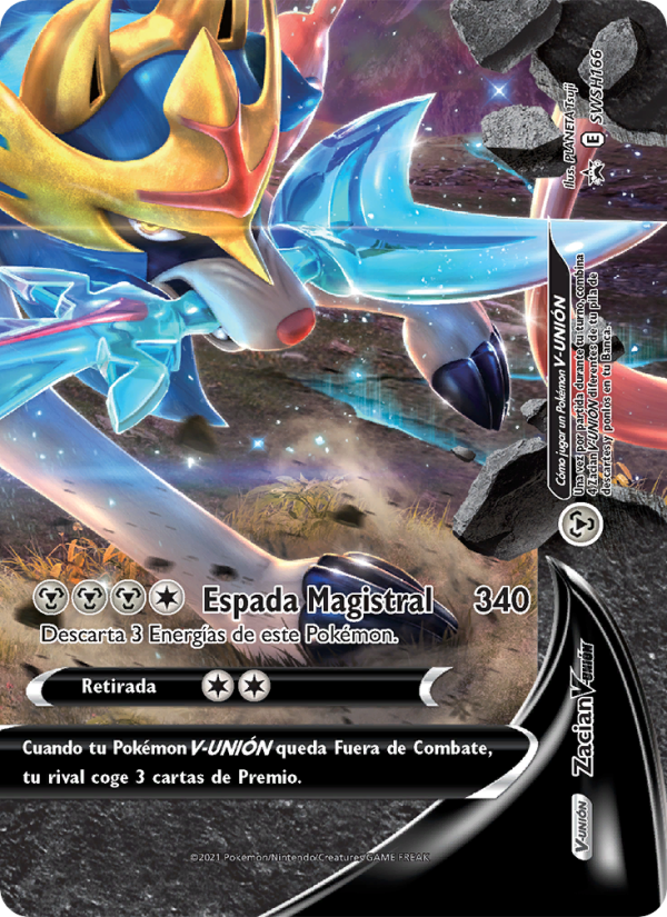 Zacian V-UNIÓN SWSH166 — Sword & Shield Promos (Spanish Pokémon TCG card)