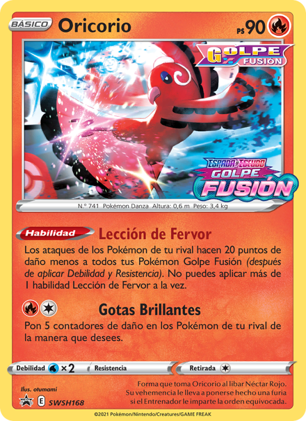 Oricorio SWSH168 — Sword & Shield Promos (Spanish Pokémon TCG card)