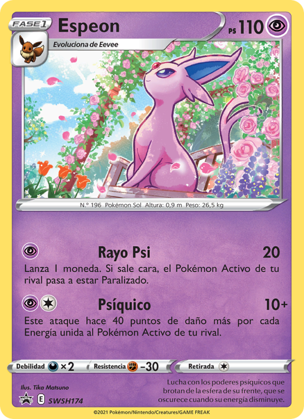 Espeon SWSH174 — Sword & Shield Promos (Spanish Pokémon TCG card)