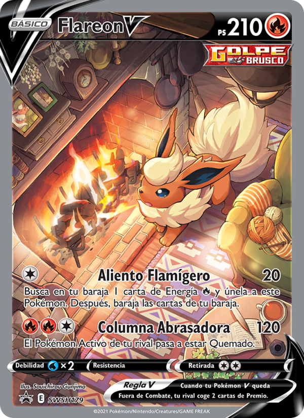 Flareon V SWSH179 — Sword & Shield Promos (Spanish Pokémon TCG card)