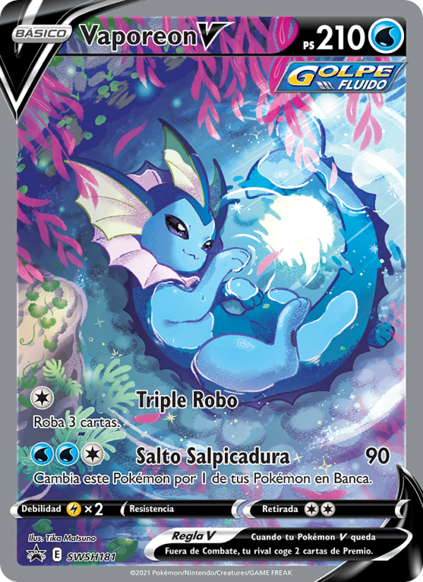 Vaporeon V SWSH181 — Sword & Shield Promos (Spanish Pokémon TCG card)