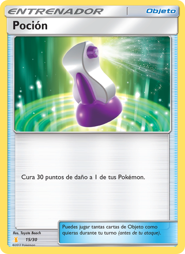Poción 15 — SM trainer Kit (Alolan Raichu) (Spanish Pokémon TCG card)