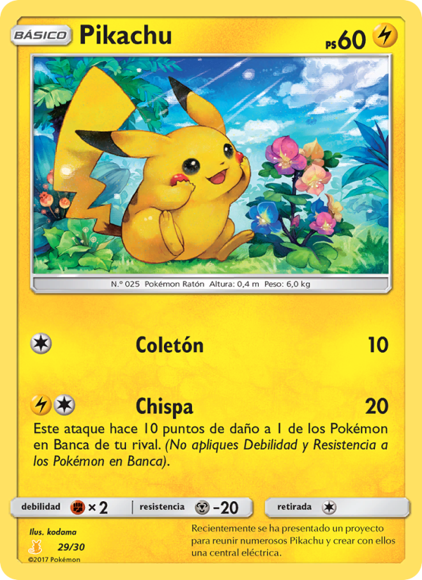 Pikachu 29 — SM trainer Kit (Alolan Raichu) (Spanish Pokémon TCG card)