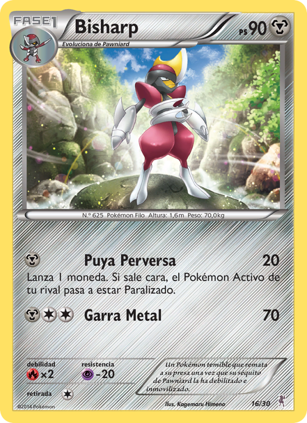 Bisharp 16 — XY trainer Kit (Bisharp) (Spanish Pokémon TCG card)