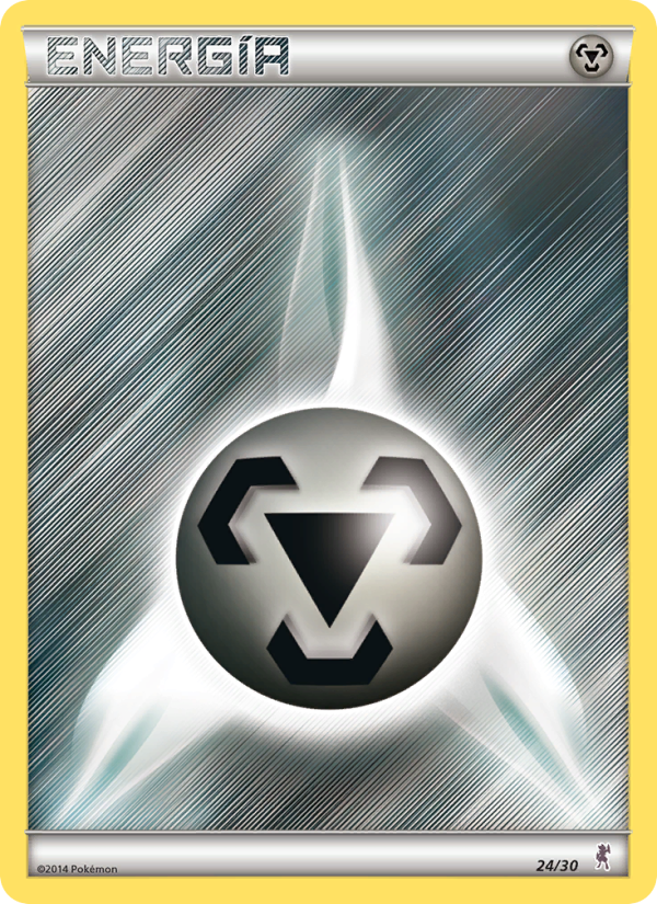 Energía Metálica 24 — XY trainer Kit (Bisharp) (Spanish Pokémon TCG card)