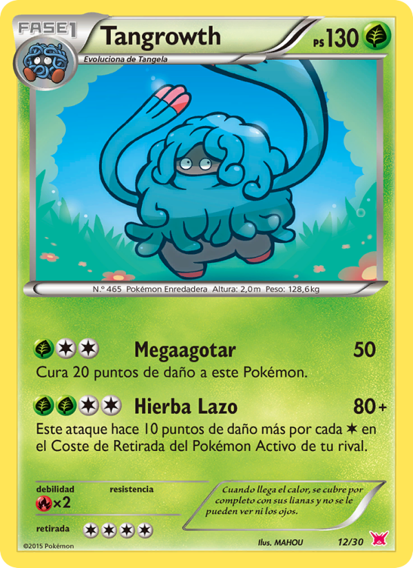 Tangrowth 12 — XY trainer Kit (Latias) (Spanish Pokémon TCG card)