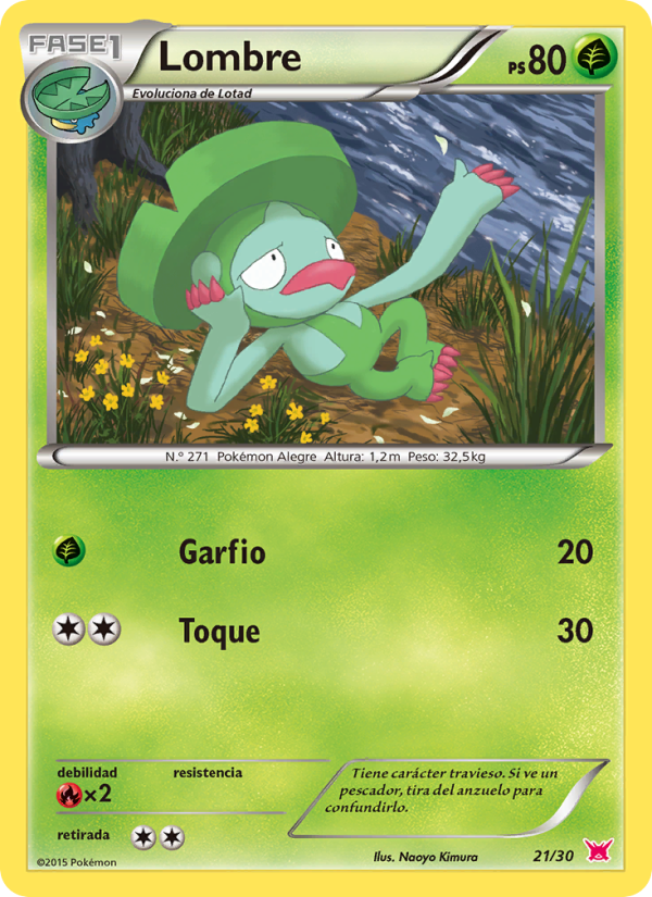 Lombre 21 — XY trainer Kit (Latias) (Spanish Pokémon TCG card)