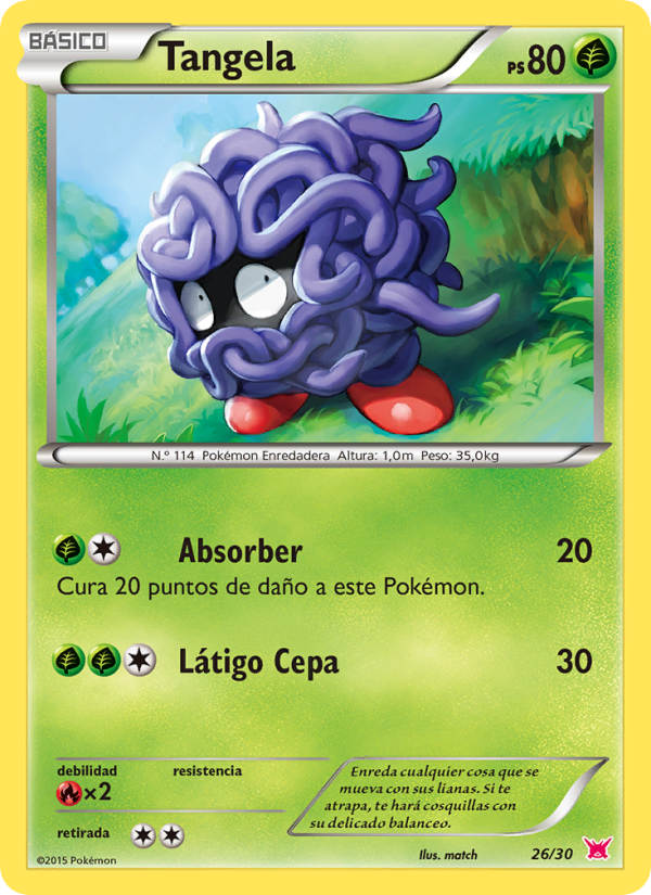 Tangela 26 — XY trainer Kit (Latias) (Spanish Pokémon TCG card)