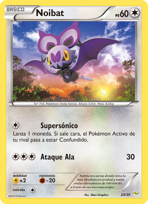 Noibat 23 — XY trainer Kit (Noivern) (Spanish Pokémon TCG card)