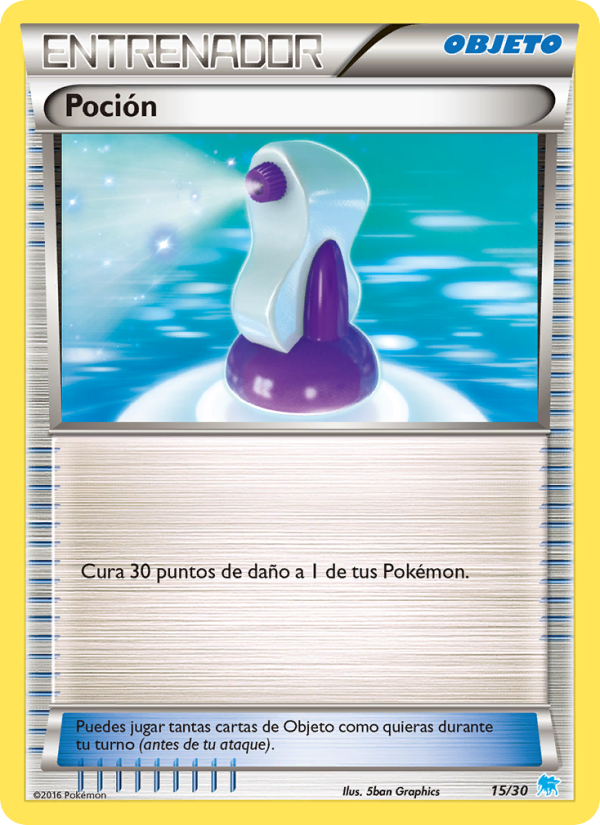 Poción 15 — XY trainer Kit (Suicune) (Spanish Pokémon TCG card)
