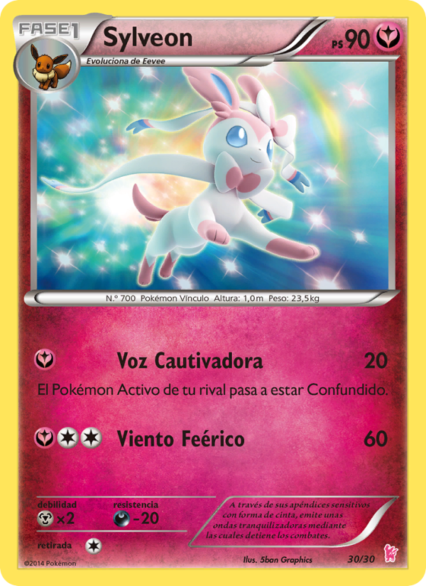 Sylveon 30 — XY trainer Kit (Sylveon) (Spanish Pokémon TCG card)